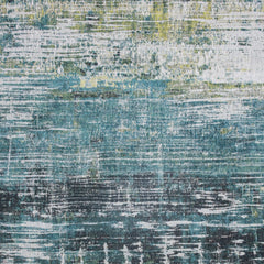 5' x 7' Blue and Green Abstract Non Skid Area Rug