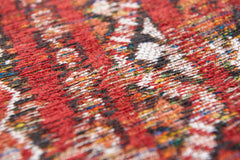 7' x 9' Red and Gray Oriental Non Skid Area Rug