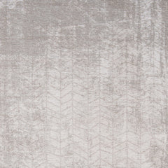 8' x 11' Gray and White Chevron Non Skid Area Rug