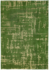 5' x 7' Green Abstract Non Skid Area Rug