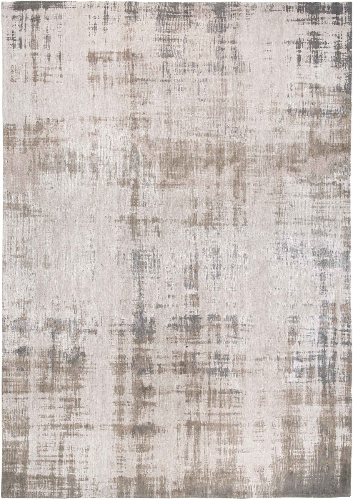 7' x 9' Gray and Beige Abstract Non Skid Area Rug