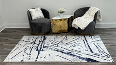 9' x 12' Gray Abstract Area Rug