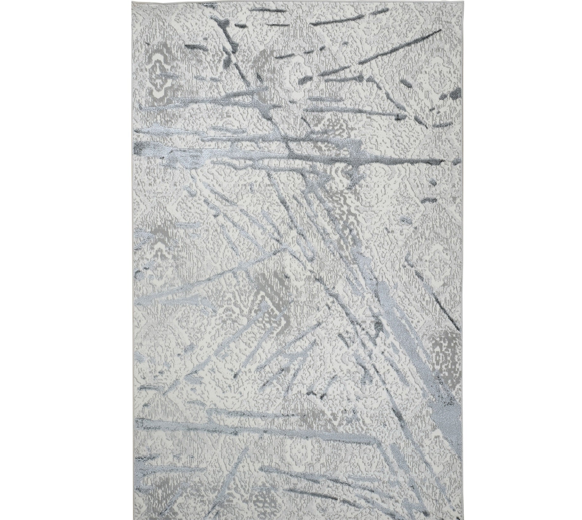9' x 12' Gray Abstract Area Rug