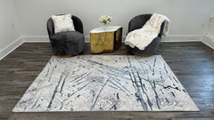 9' x 12' Gray Abstract Area Rug