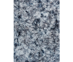 5' x 8' Gray and White Faux Fur Abstract Shag Non Skid Area Rug