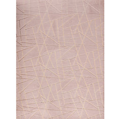 4' x 6' Pink and Gold Faux Fur Abstract Shag Non Skid Area Rug
