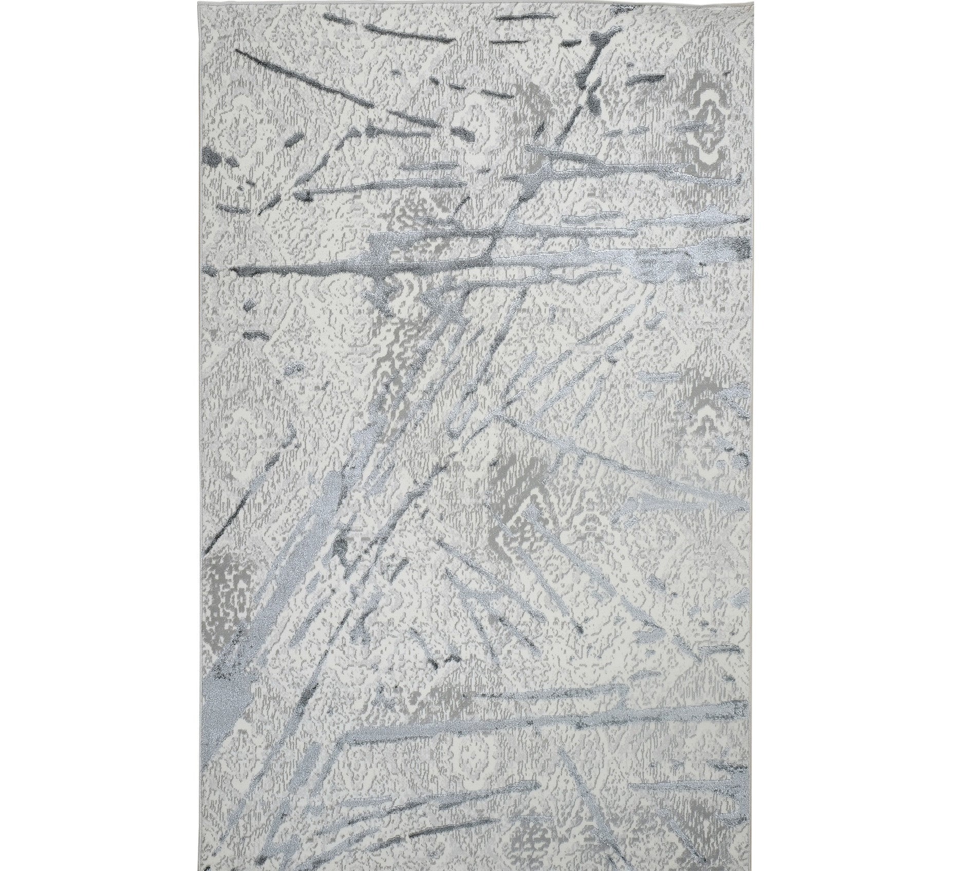 4' x 6' Gray Abstract Area Rug