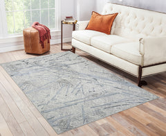 4' x 6' Gray Abstract Area Rug