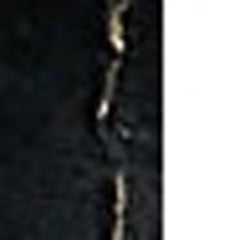 5' x 7' Black and Gold Faux Fur Abstract Shag Non Skid Area Rug