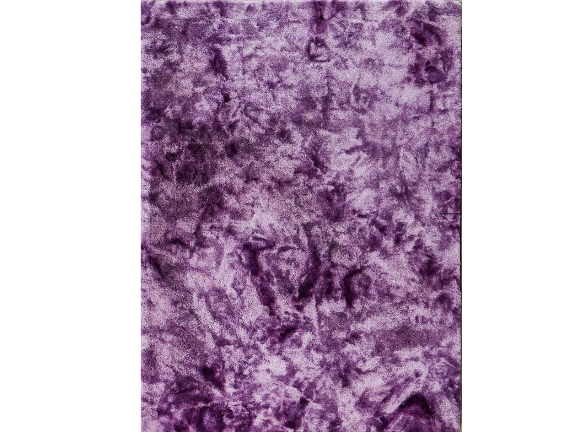 7' x 10' Purple and Ivory Faux Fur Shag Non Skid Area Rug