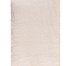 8' x 11' Beige and Gold Faux Fur Abstract Shag Non Skid Area Rug