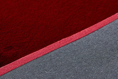 5' x 8' Red Faux Fur Shag Washable Non Skid Area Rug