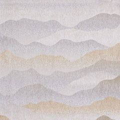 8' Gray and Brown Round Abstract Non Skid Area Rug