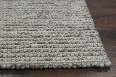 3' x 5' Natural Braided Wool Indoor Area Rug