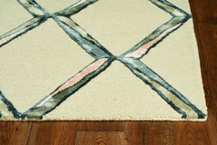 9' X 13' Cream Wool Handmade Area Rug