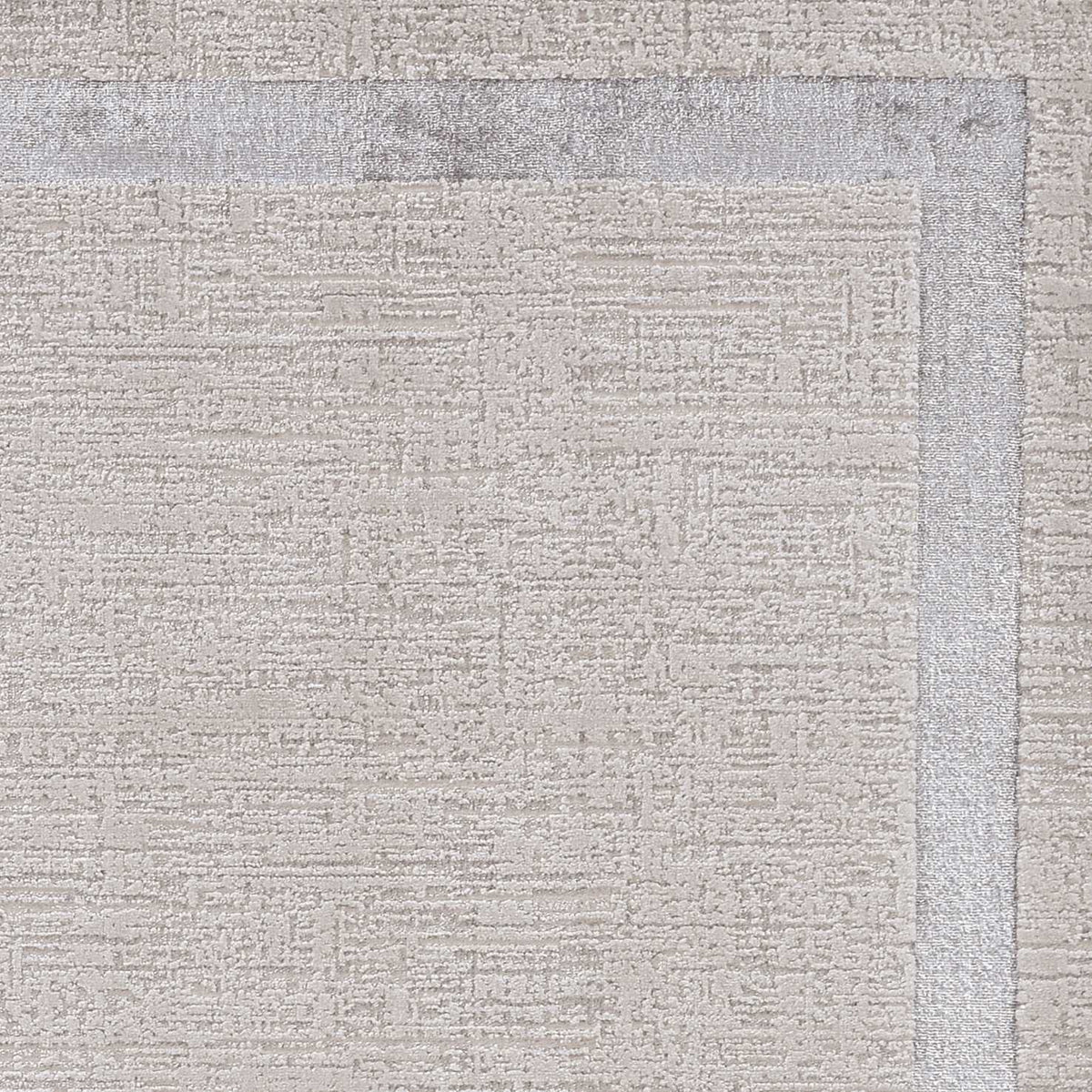 8'X11' Ivory Silver Machine Woven Bordered Indoor Area Rug