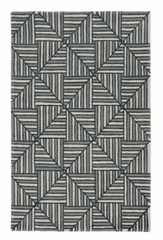 12' X 15' Navy Charcoal Wool Handmade Area Rug
