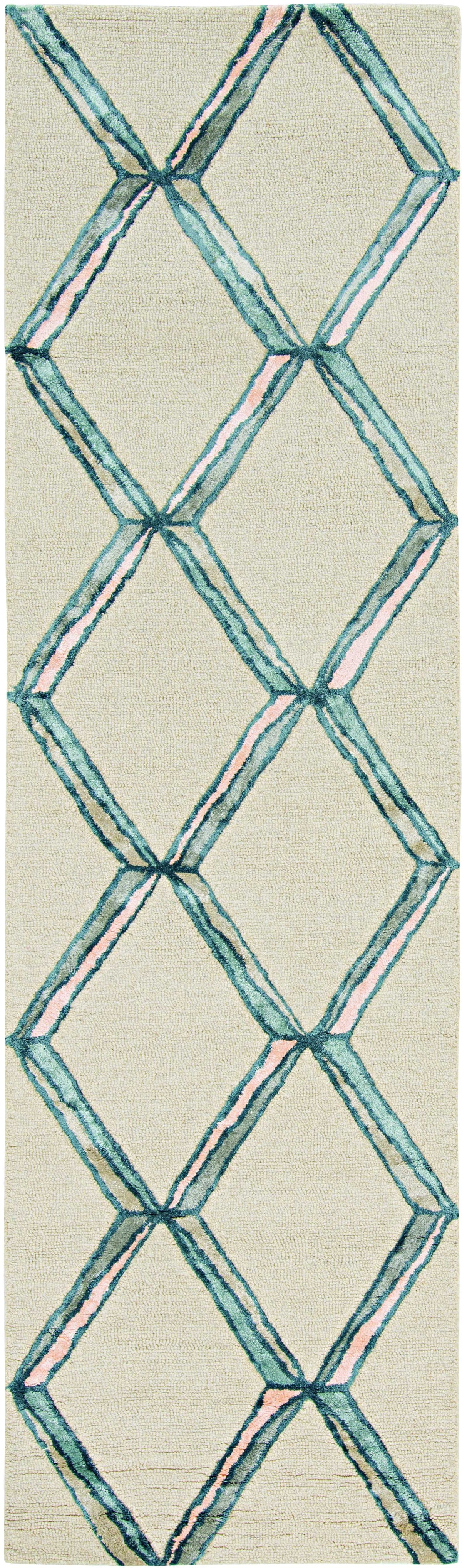 12' X 15' Cream Wool Handmade Area Rug