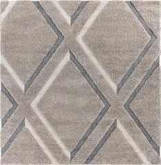 78 X 78 Grey Polypropylene Rug