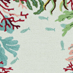 2' X 7' Ivory Ocean Lagoon Runner Rug