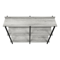 34" Black And Gray End Table With Three Shelves