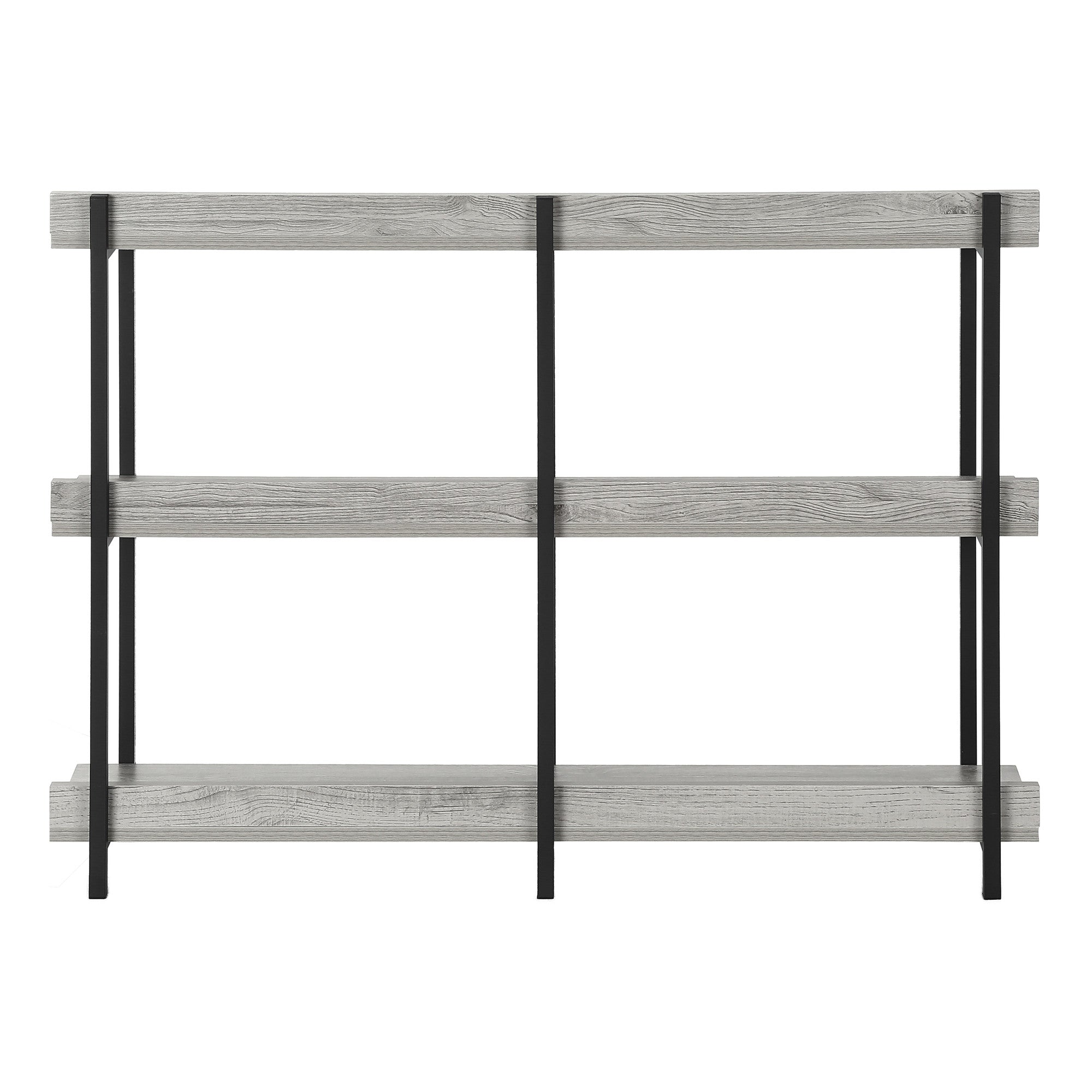 34" Black And Gray End Table With Three Shelves