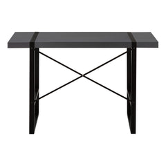 49" Gray and Black Computer Desk