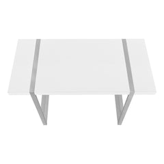 49" White and Gray Computer Desk