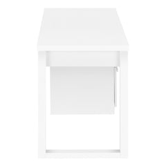 47" White Computer Desk With Three Drawers