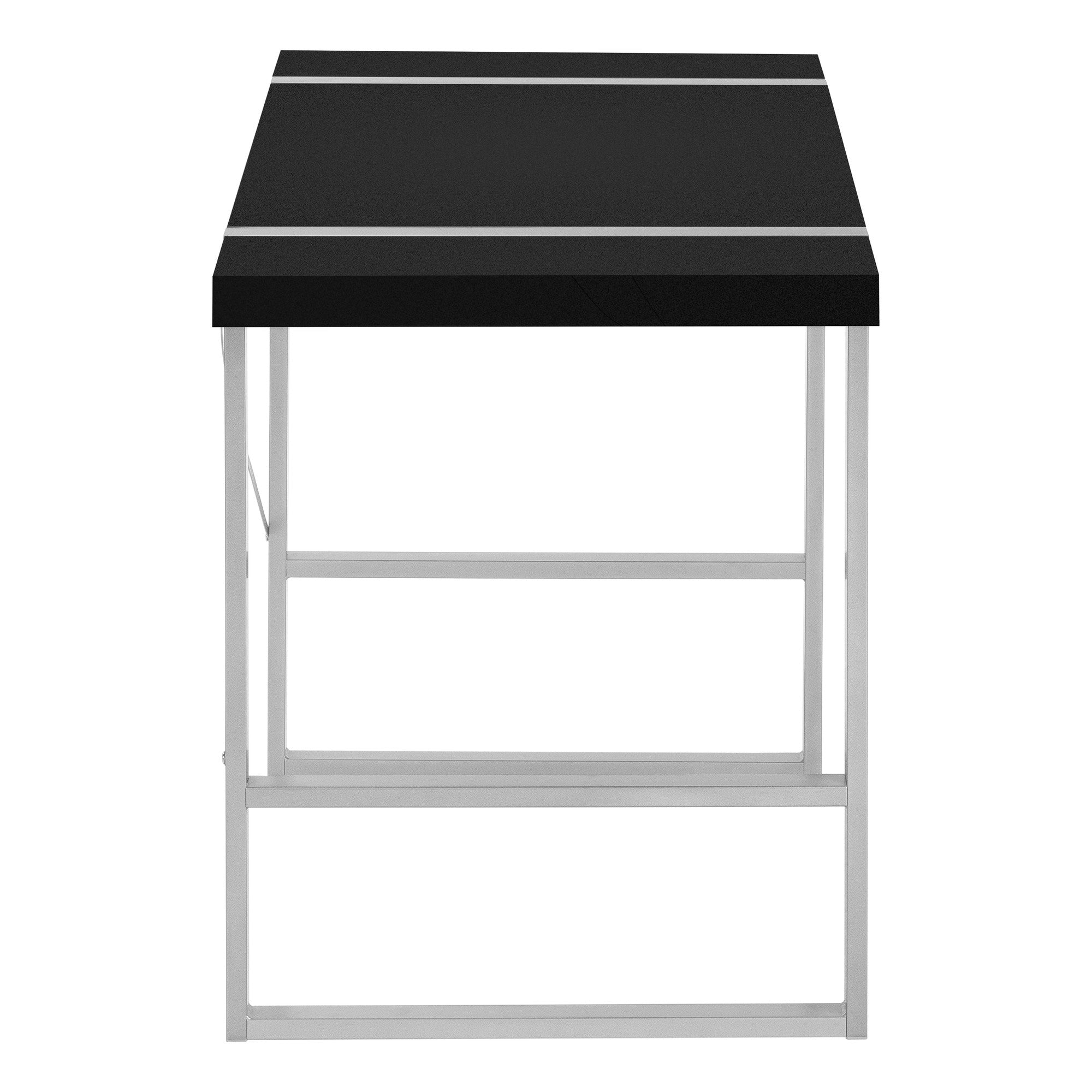 49" Black and Gray Computer Desk