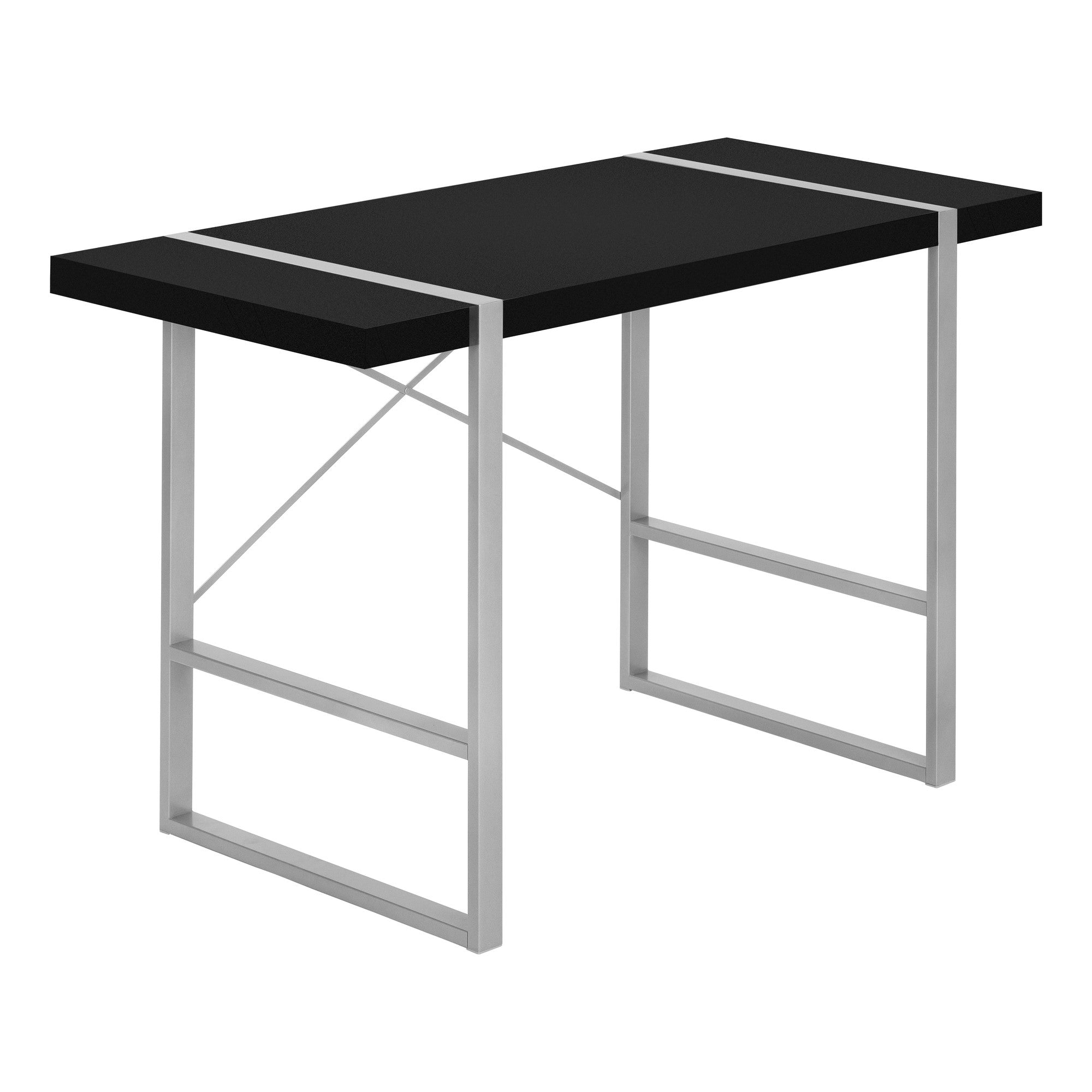 49" Black and Gray Computer Desk