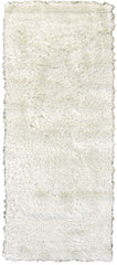6' White Shag Hand Tufted Runner Rug
