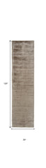 10' Ivory and Tan Hand Woven Runner Rug