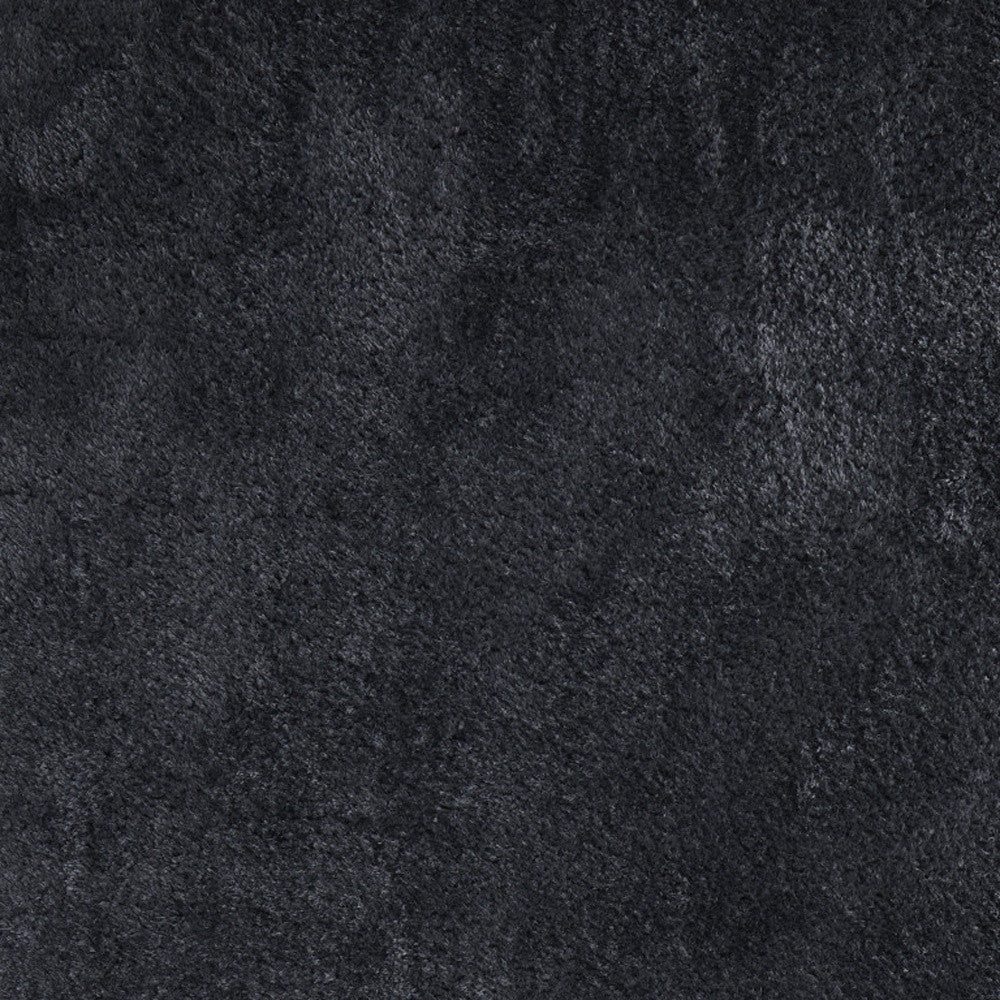 4' x 6' Black Shag Power Loom Area Rug