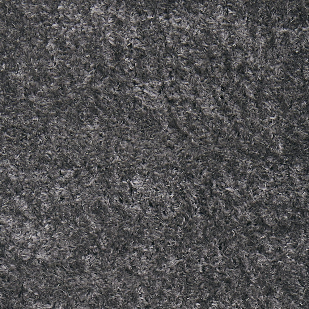 8' Gray Shag Power Loom Runner Rug