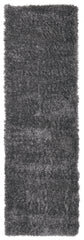 8' Gray Shag Power Loom Runner Rug
