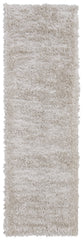 8' Ivory Shag Power Loom Runner Rug