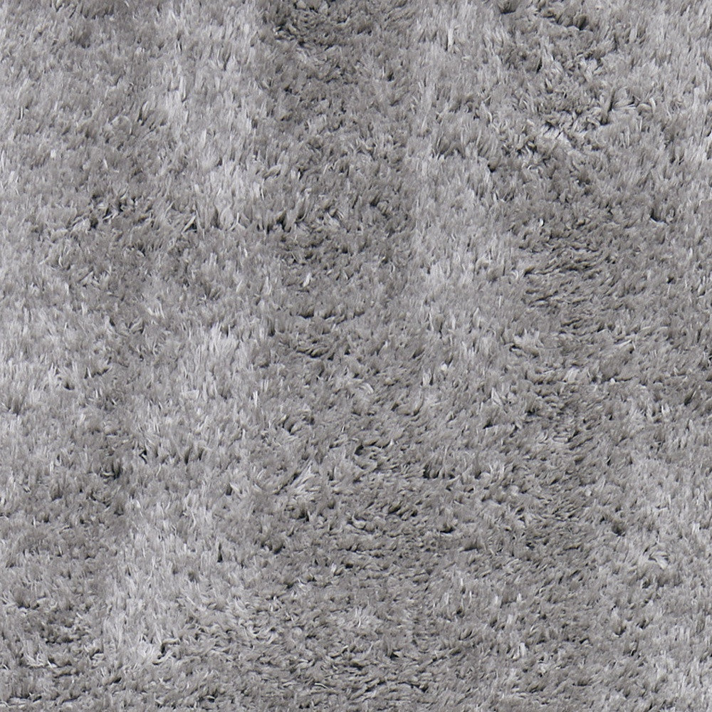 8' Gray Shag Power Loom Runner Rug
