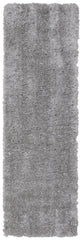 8' Gray Shag Power Loom Runner Rug