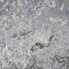 5' x 8' Blue and Gray Abstract Power Loom Area Rug