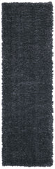 8' Black Shag Power Loom Runner Rug