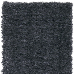 8' Black Shag Power Loom Runner Rug