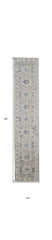 8' Blue and Gray Medallion Runner Rug