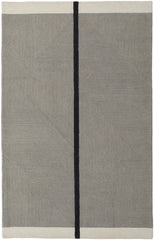 5' x 8' Brown and Black Abstract Geometric Hand Tufted Area Rug