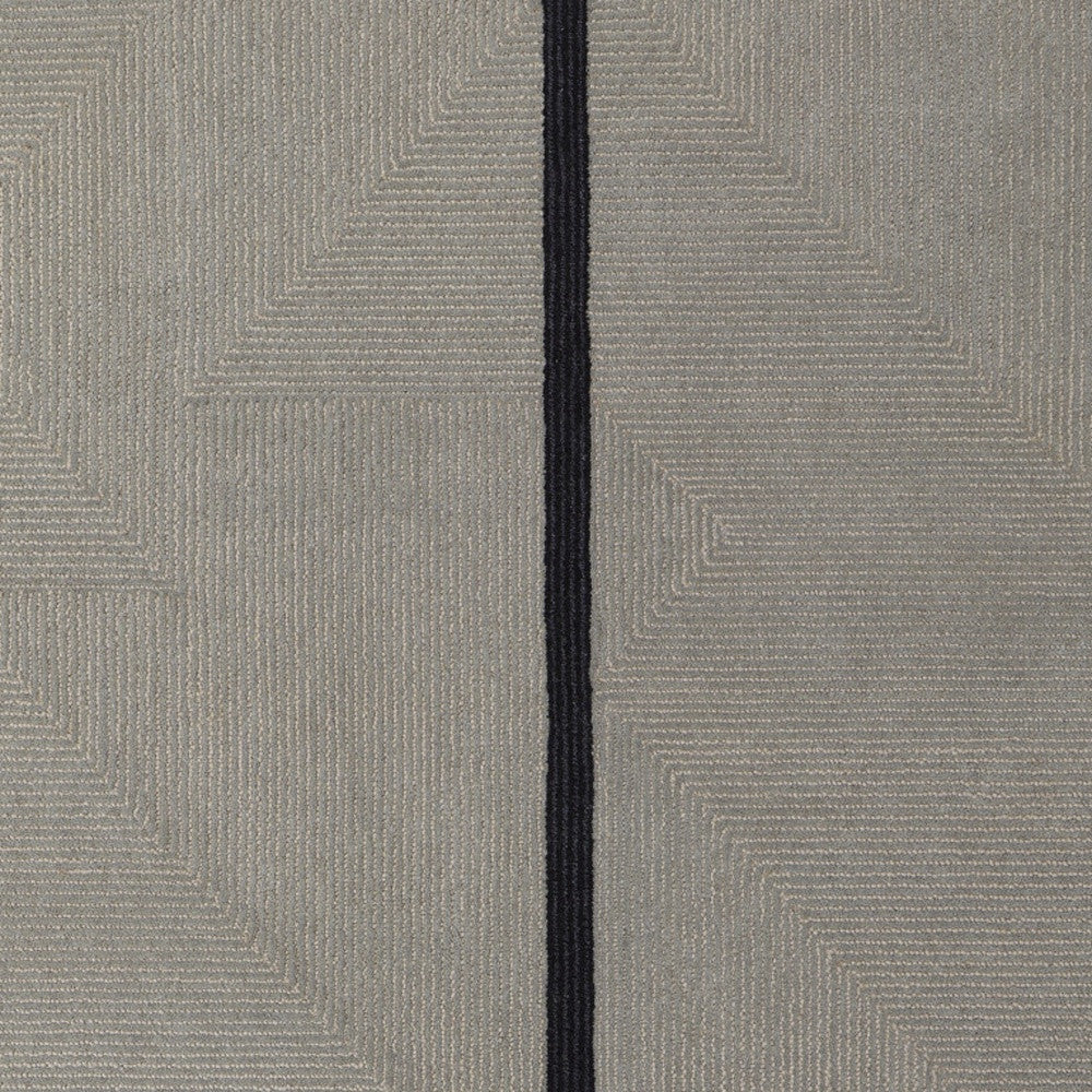 5' x 8' Brown and Black Abstract Geometric Hand Tufted Area Rug