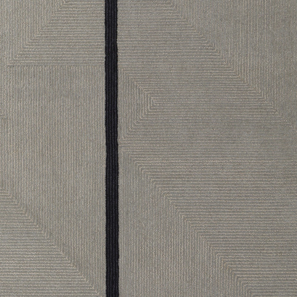5' x 8' Brown and Black Abstract Geometric Hand Tufted Area Rug