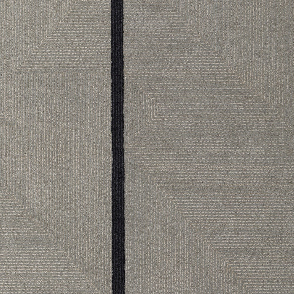 2' x 3' Brown and Black Abstract Geometric Hand Tufted Area Rug