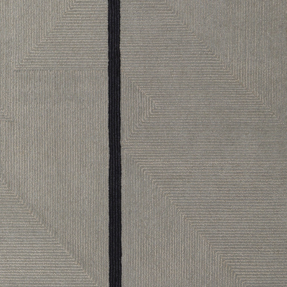 2' x 3' Brown and Black Abstract Geometric Hand Tufted Area Rug
