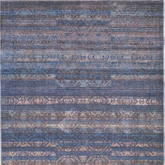 11' x 14' Blue and Purple Oriental Power Loom Area Rug