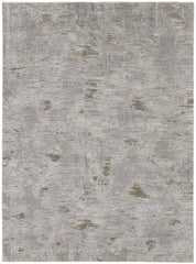2' x 3' Brown and Ivory Abstract Power Loom Distressed Area Rug